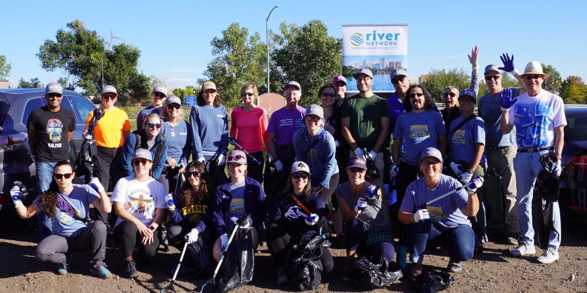 dsc00183 River Network staff and board members at a river cleanup near Denver, CO.